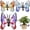 Color 1, variant on 3Pcs Wall Decor Butterfly Decor Decorations for Flower Pots Iron and Glass Hanging Ornaments Planter Pot Hanger Figurines Garden Pendant Decor for Wall Window Fence