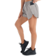 thumbnail image 3 of Pantalones cortos para correr de secado rápido para mujer Capa deportiva Cintura elástica Pantalones cortos de entrenamiento activo con bolsillos Gris 2XL Jormftte HMHZ771-6, 3 of 6
