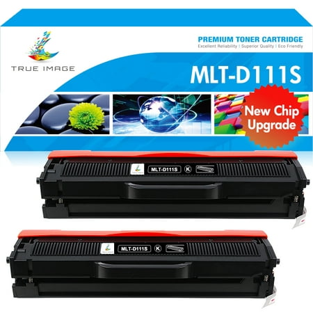 True Image 2-Pack Compatible Toner Cartridge for Samsung MLT-D111S 111S Xpress SL-M2020W M2070FW M2070W M2070F M2022W M2024 M2026W Printer (Black)