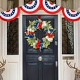 thumbnail image 5 of TanSiDing Artificial Wreath for Front Door with Bow, All-Season Decorative Wreath, Plastic Green Leaves and Flowers, Indoor Outdoor Wall Decor for Home Garden Party, 5 of 8