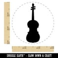 thumbnail image 2 of Violin Music Instrument Silhouette Self-Inking Rubber Stamp Ink Stamper - Orange Ink - Small 3/4 Inch, 2 of 7