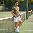 thumbnail image 6 of YUSHOW Men's Polo-Shirt Short Sleeve Performance Moisture Wicking Dry Fit Golf Shirts for Men Navy Army Green,2XL, 6 of 8