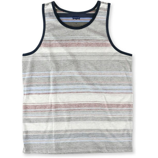 Levi s Camiseta sin mangas a rayas para hombre gris grande Levis Camiseta sin mangas Bodega Aurrera en linea