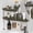 Antique, variant on Bathroom Counter Organizer Over Sink for Toiletries, Makeup, Kitchen Countertop Organizer Spice Rack for Salt, 2-Tier Corner Counter Shelf for Coffee Area Storage Dresser Table(Black)