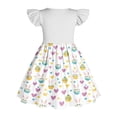 thumbnail image 5 of ATOGUTA Junior Dresses for Teen Girls Ruffle Sleeve Easter Dresses Girl Long Midi Springs Dress Kids Smocked Flare Summer Dress Size 3T-14. Light Blue, 5 of 6