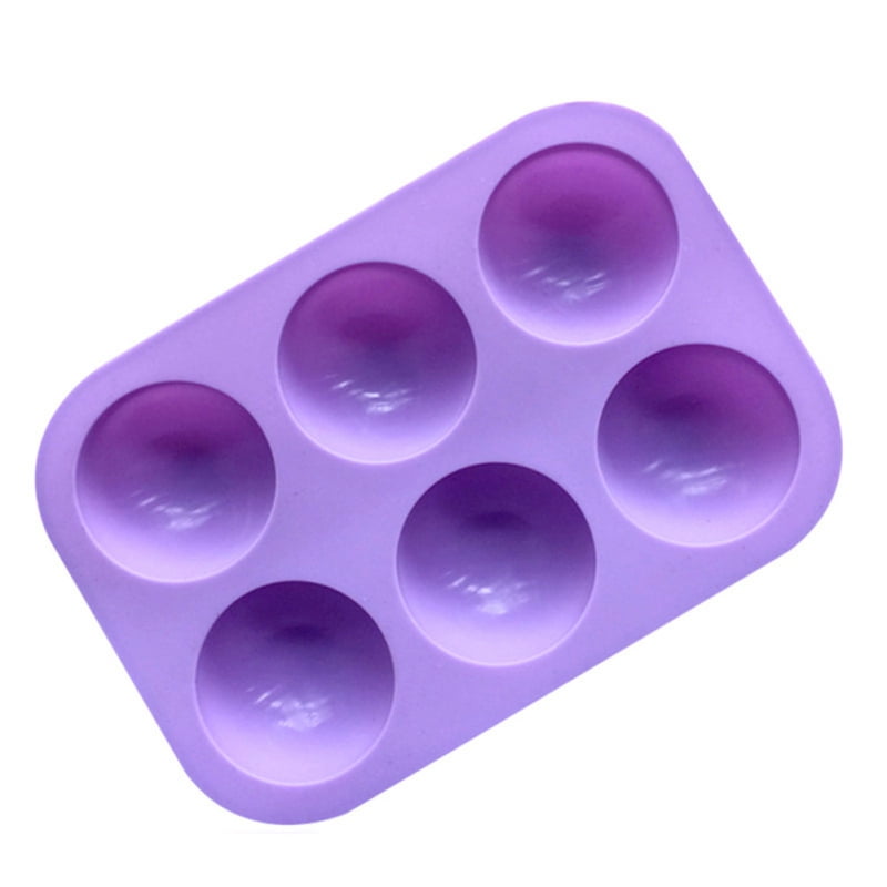 3D 6-Holes Half Ball Silicone Chocolate Mold Sphere Cake Baking Mold