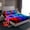 Blue Red, variant on Castle Fairy Teens Boys Girls Video Game Full Size Sheets 4-Piece,Futuristic Cubes Breathable Bed Sheets,Abstract Gamepads Lightweight Sheet Sets,Luxury Bedroom Decor