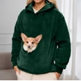 thumbnail image 4 of EliteGoogv Women Hoodies Hooded Sweatshirt Pet Carrie Pocket Pullover Comfort Fit Green M, 4 of 8