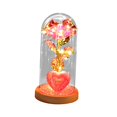 thumbnail image 4 of Rosa preservada para siempre en cristal con decoración de corazón ligero, funciona con pilas, regalo de San Valentín para mamá, hija, abuela , Rosa Rosa rosada, 4 of 8