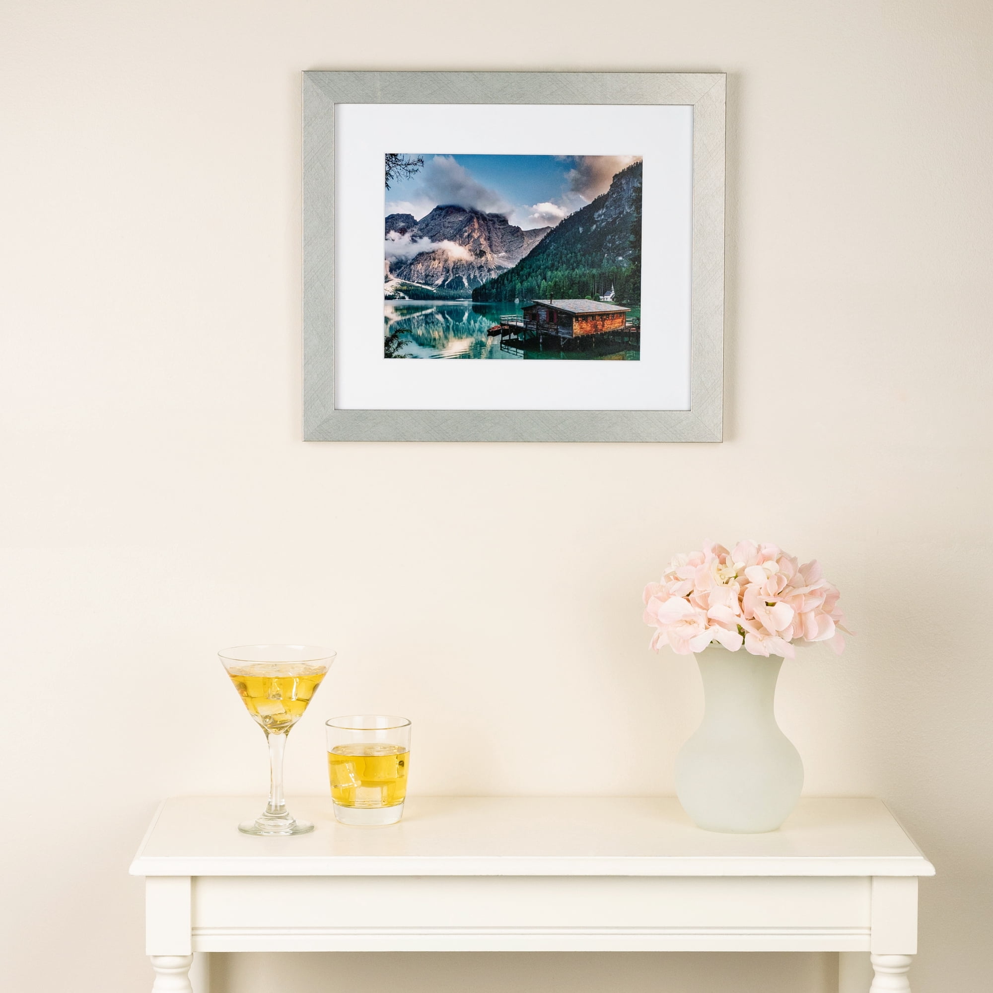 ArtToFrames 10x12 inch Classic Silver Picture Frame, Gray MDF Poster Frame (4499)