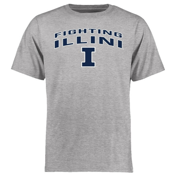 Men's Ash Illinois Fighting Illini Proud Mascot T-Shirt