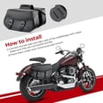 thumbnail image 6 of KEMIMOTO Synthetic Leather Motorcycle Saddlebags Throw Over Saddle Bags for Sportster Dyna Softail Touring Wide Glide Black, 6 of 8