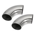 thumbnail image 1 of 2uds 2.25 Pulgadas 90 Grados 1.5mm Grosor Coche Tubo escape Codo, 1 of 1