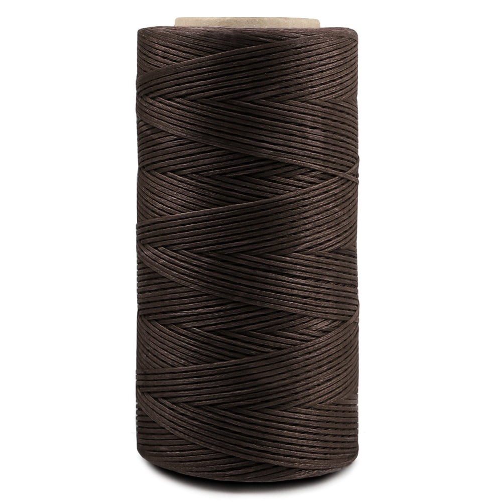 Leather Sewing Thread 273 Yards 150D/1mm Polyester Waxed Thread Cord, Flat  Thread for Hand Stitching Leather Bookbinding,Craft DIY, (Coffee, 2pcs) 