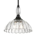 thumbnail image 3 of Audra 1-Light Pendant in Matte Black and Clear Glass, 3 of 4