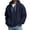 3# Navy, variant on Waffle Knit Hoodies For Men Full Zip Hooded Cardigan With Pocket Lightweight Loose Fit Athletic Jackets
