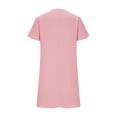thumbnail image 5 of Unir Women's Plus Size Casual Dress, Linen-Like V-Neck Short Sleeve Summer T-Shirt Dress with Pockets, 1PC, XXXL-XXXXXL, 5 of 6