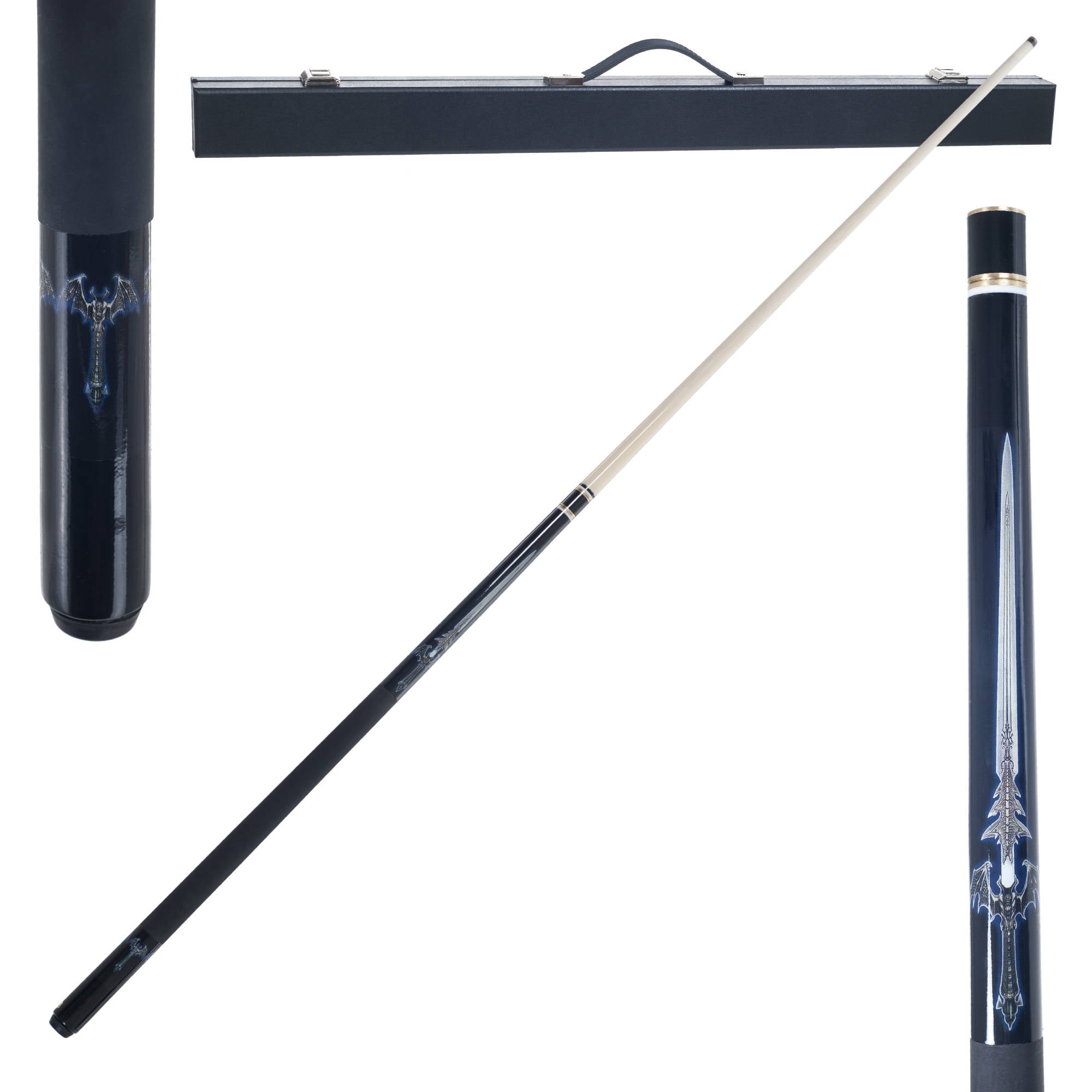 Blue Sword Pool Cue With Case
