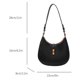 thumbnail image 2 of Bolso sencillo para mujer Likrtyny bandolera de PU gran capacidad negro, 2 of 9