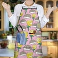 thumbnail image 6 of Pink Hedgehog Rose Pattern Apron-Garden Aprons for Women with Pockets-Cotton Linen Waterproof Kitchen Cooking Gardening Aprons Adjustable for Kitchen,Cooking,BBQ and Salon 33x27 Inch, 6 of 7