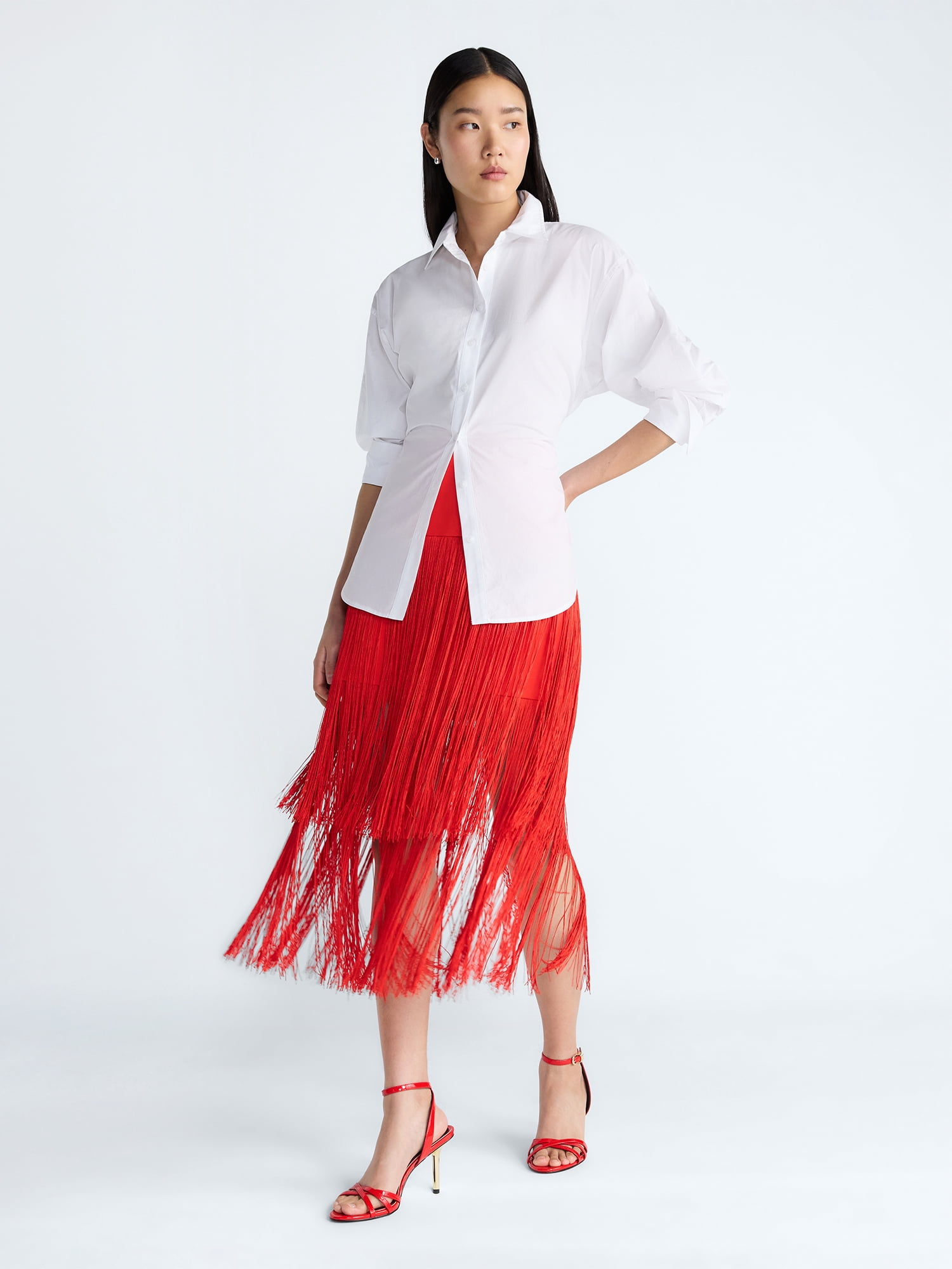 Devil Wears Prada Scoop Collection Women's and Women's Plus Fringe Skirt, Sizes 0-26W