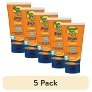 (5 pack) Banana Boat Sport Ultra SPF 30 Face Sunscreen Lotion, Travel Size 3oz