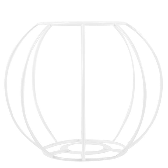 White Iron Lampshade Frame for DIY Table Lamp Projects and Chandelier Shades 6.5 inches