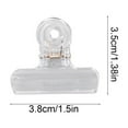 thumbnail image 3 of Transparent Plastic Clip, Large Clear Document Clamp for Office Organization, 1.5 Inch Bill Holder with Long Tail Design, 3 of 6