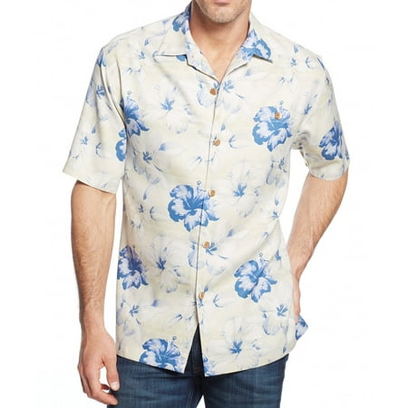 UPC 023798027103 product image for Tommy Bahama NEW Green Mens Medium M Button-Front Woven Silk Shirt | upcitemdb.com