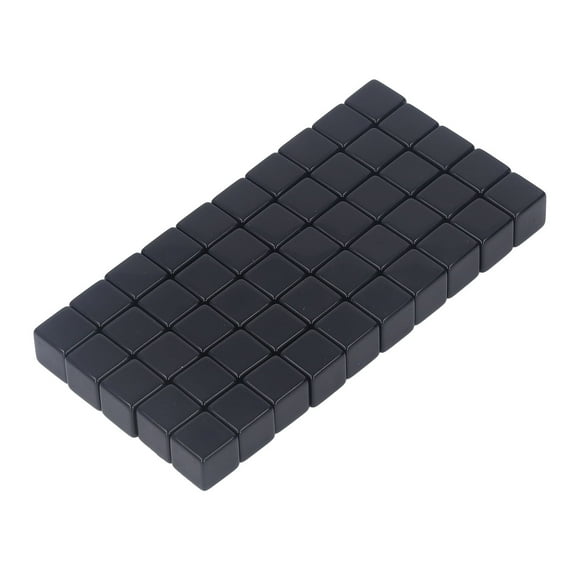 Small Write On , 6 Sides Waterproof DIY Numbers Square Smooth Teaching Accessory Anti Oxidation for Various Interactive Games Black,Half Black and Half White
