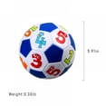 thumbnail image 4 of Paquete de 4 balones de fútbol para niños, tamaño 2, juguetes de fútbol para deportes al aire libre para niños pequeños 1 2 3 4 con patrones de alfabeto de números de animales, lindos juguetes de, 4 of 5