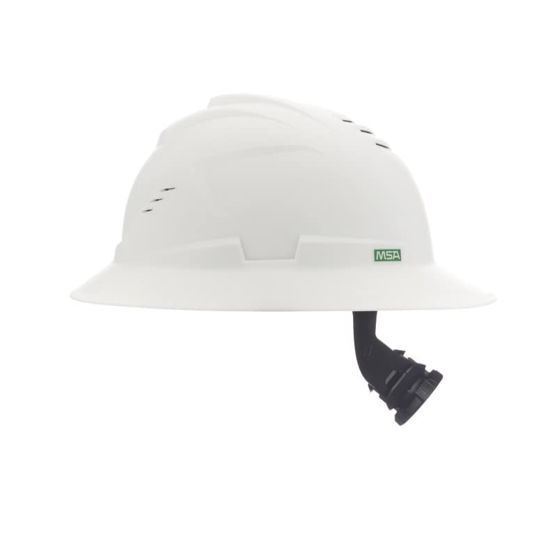 MSA 10215828 V-Gard C1 Vented White Full Brim Hard Hat with ReflectIR Cooling Thermal Barrier and Fas-Trac III Suspension - Uses Highly Innovative Cooling Features to Help Alleviate Heat Stress CA2