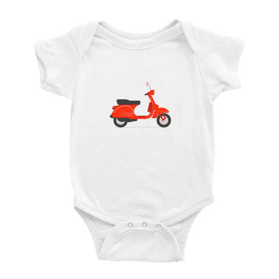 Cartoon Scooter Funny Baby Outfits Boy Girl Unisex