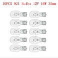 thumbnail image 2 of Ruibeauty 10Pcs 921 High Level Brake Light Bulb 955 Capless Wedge Car Bulbs 12v 16w 35mm, 2 of 4