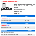 thumbnail image 2 of Brake Master Cylinder - Compatible with 1983 - 1990 Toyota Land Cruiser 4.2L 6-Cylinder 1984 1985 1986 1987 1988 1989, 2 of 2
