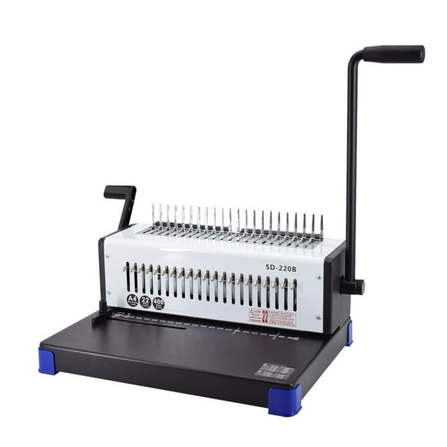 SD-220B Peigne de Reliure de Bureau Machine à Reliure 21 Trous Format A4 Lettre, Perforation à Pointe
