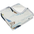 thumbnail image 2 of SKYSONIC Baby Kids Cozy Warm Throw Thermal Soft Bed Blanket 50x60 in Boat On The Ocean Flannel Fleece Blanket, 2 of 5