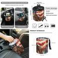 thumbnail image 4 of Renewold Horse American Flag Front Car Seat Cover Set with Steering Wheel Cover Seat Belt Pads Center Console Cushion Pad Trash Bin Phone Holder Rearview Mirror Cover Cup Holder Keychain, Pack of 12, 4 of 7