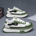 thumbnail image 3 of [Thick-Sole Athletic Sneakers] Men's Thick-Sole Athletic Sneakers Compatible for, & Daily Wear - Lace-Up Low-Top Shoes with Cushioned PVC Sole, Upper & Retro Style - Minimalist Outdoor/Urban Footwear, 3 of 9