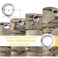 thumbnail image 4 of Brown Stone Wall Blackout Curtains for Bedroom, Vintage Country Rocks Brick Pattern Thermal Insulated Kitchen Drapes with Grommets, Light Blocking Window Treatment, 2 Panels 52" x 72", 4 of 7