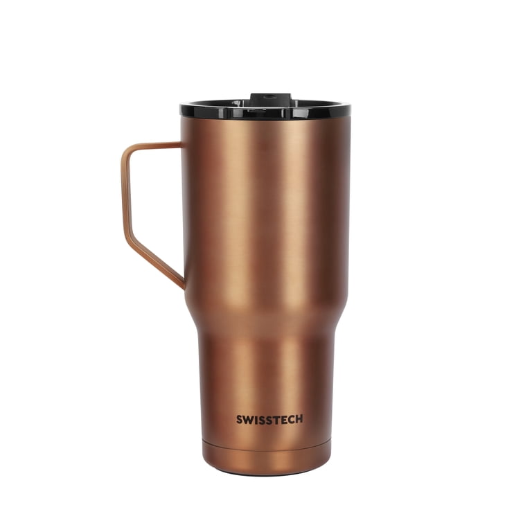 Swiss Tech Becher Bronze 30oz Water Bottle with Handle, Triple