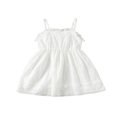 thumbnail image 2 of Robe en Dentelle Florale Sans Manches Couleur Unie Bretelles Spaghetti Robe TuTu Blanche Robe de Princesse, 2 of 10