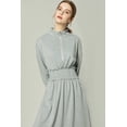 thumbnail image 3 of ebukurty Women's Dresses Gray Casual Long Sleeve Dress for Winter,  Sizes L/XL, 3 of 8