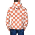 thumbnail image 5 of Zip Up Hoodies for Men - white orange squares checkerboard Long Sleeve Comfrt Men'S Fashion Hoodies & Sweatshirts, Jackets for Men Hoodies Pullover Clothing Clothes with Pouch, 5 of 5