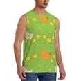 thumbnail image 2 of Uemuo Funny Chicken Pattern Men's Sleeveless T-Shirt,Muscle Athletic Tank Top, Moisture-wicking Quick-dry Breathable Classic Tee Top for Gym Run Outdoor Sports-XX-Large, 2 of 8