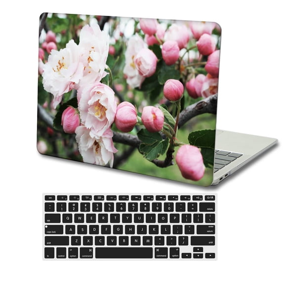 KSK KAISHEK Compatible MacBook Pro 15" Case 2019-2016 Release Model A1990 A1707, Plastic Hard Shell Case + Black Keyboard Cover, Rose series 0486