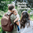 thumbnail image 3 of Jool Baby Diaper Bag Backpack with Changing Pad, Large Capacity, Insulated And Portable, Brown, 3 of 11