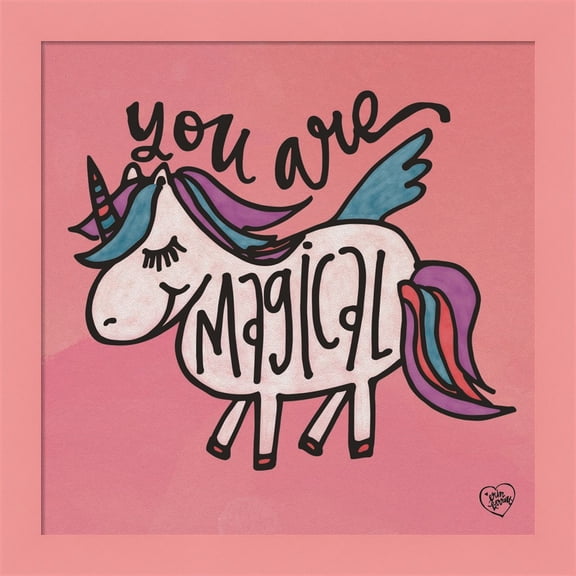 Great Art Now You Are Magical by Erin Barrett, Framed Wall Art, 14W x 14H