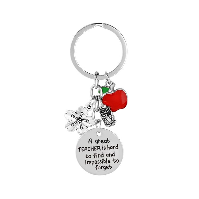 Regalo del Día del Maestro Regalo Llavero Amor Inspirar Enseñar Llavero de Manzana