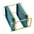 thumbnail image 4 of Estante de secado de tazas y tazones de 2 niveles con bandeja de drenaje para almacenamiento en la cocina, color verde dorado, 4 of 8